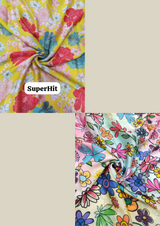 44" satin georgette prints