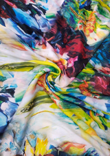 44" satin georgette prints