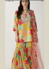 44" satin georgette prints