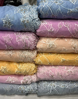 44" pure organza embroideries