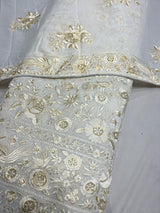 54" pure georgette embroideries