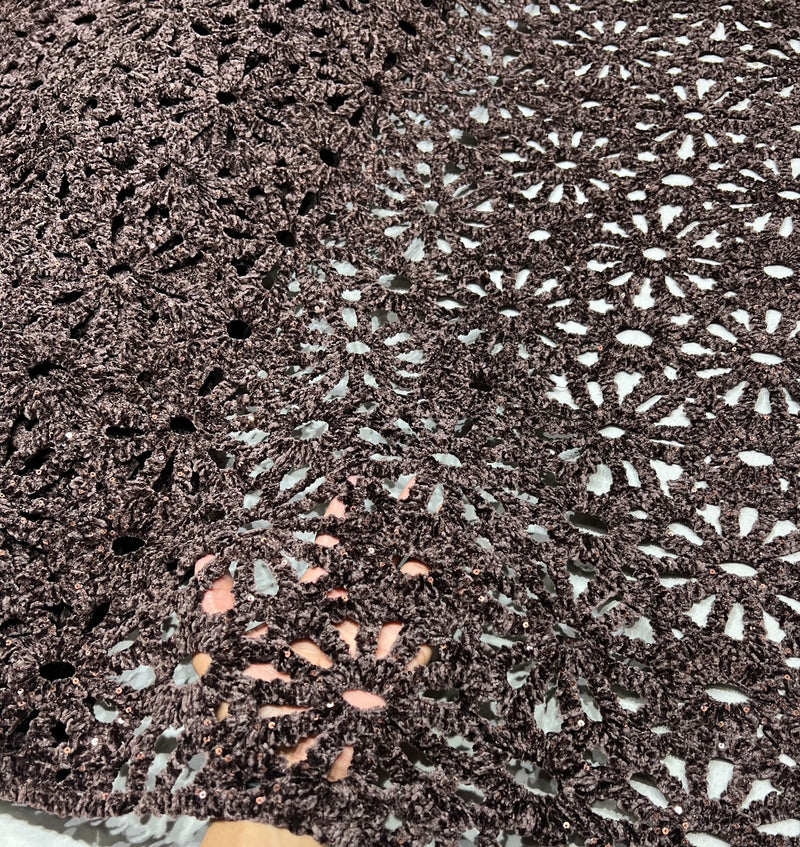 Velvet cutwork