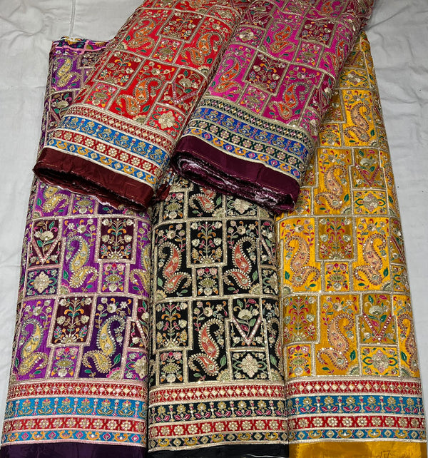 Crepe Position Print Embroidery