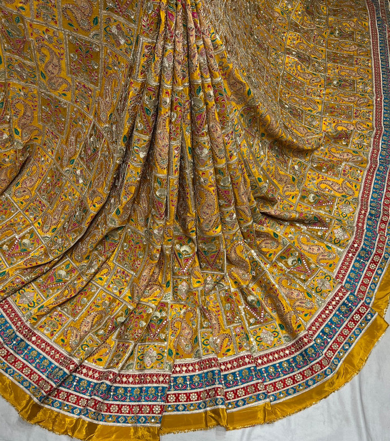 Crepe Position Print Embroidery