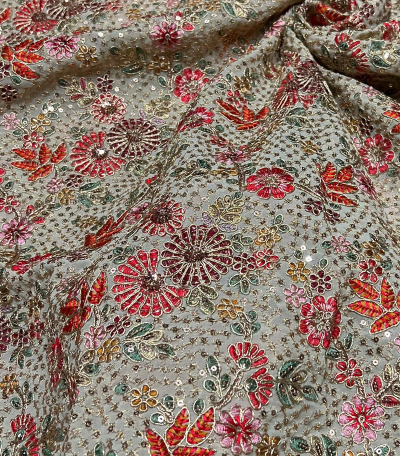 Georgette Sequence Embroidery