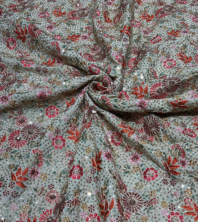 Georgette Sequence Embroidery