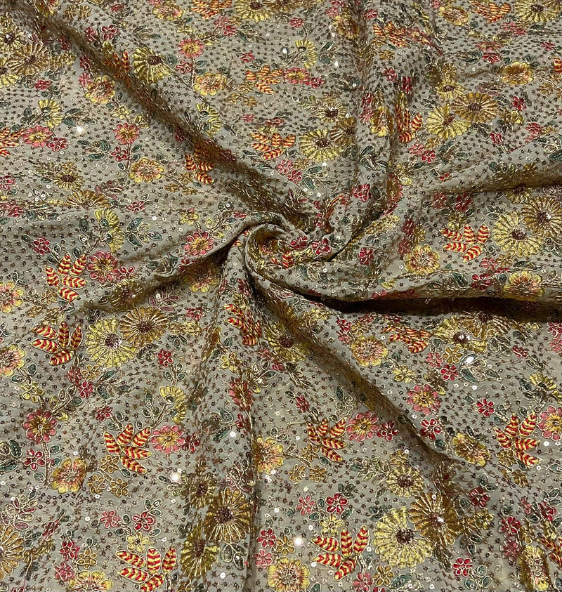 Georgette Sequence Embroidery