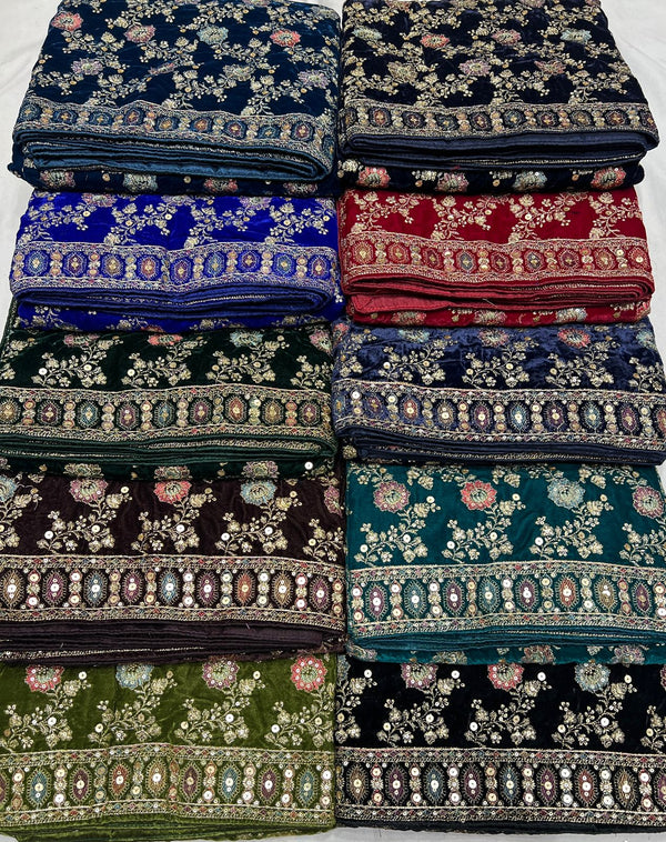 Kashmiri Embroidery Velvet