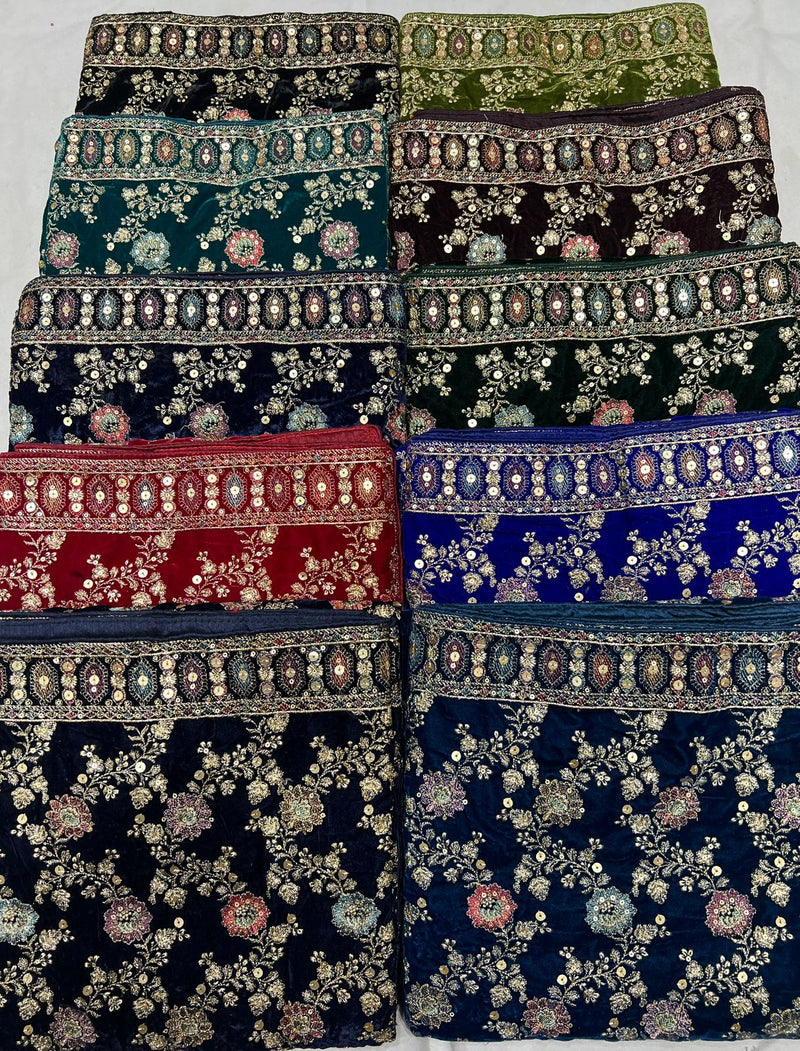 Kashmiri Embroidery Velvet