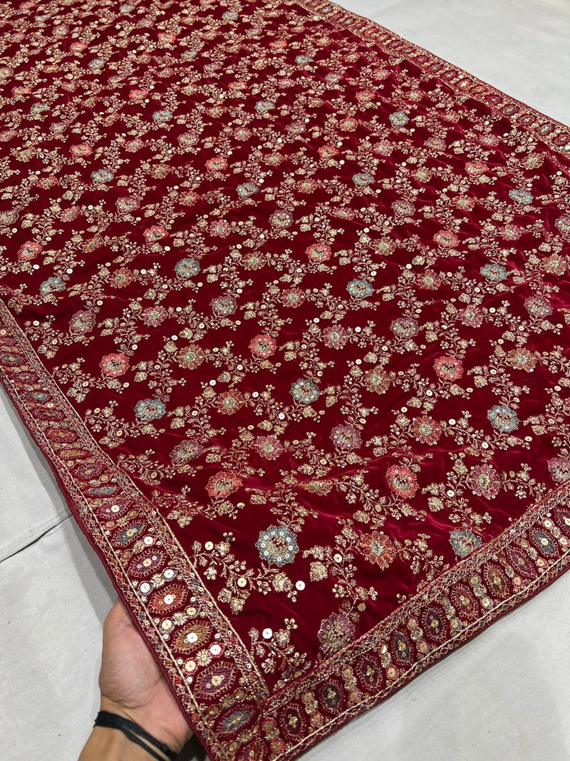 Kashmiri Embroidery Velvet