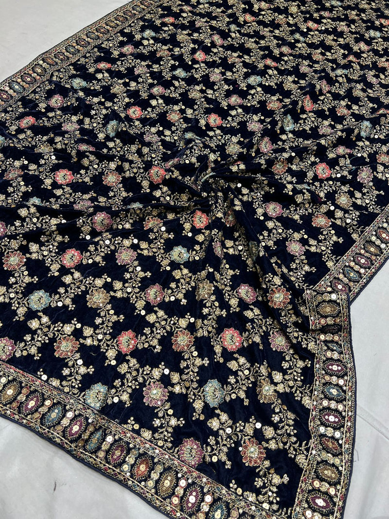 Kashmiri Embroidery Velvet