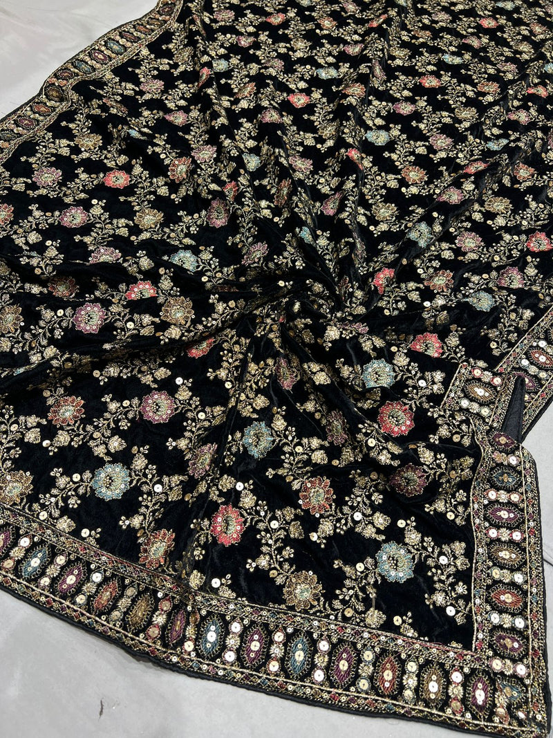 Kashmiri Embroidery Velvet