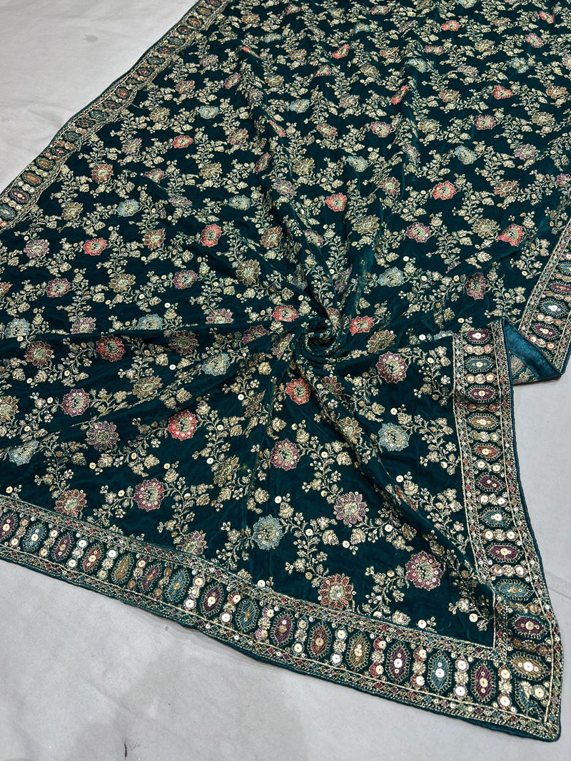 Kashmiri Embroidery Velvet