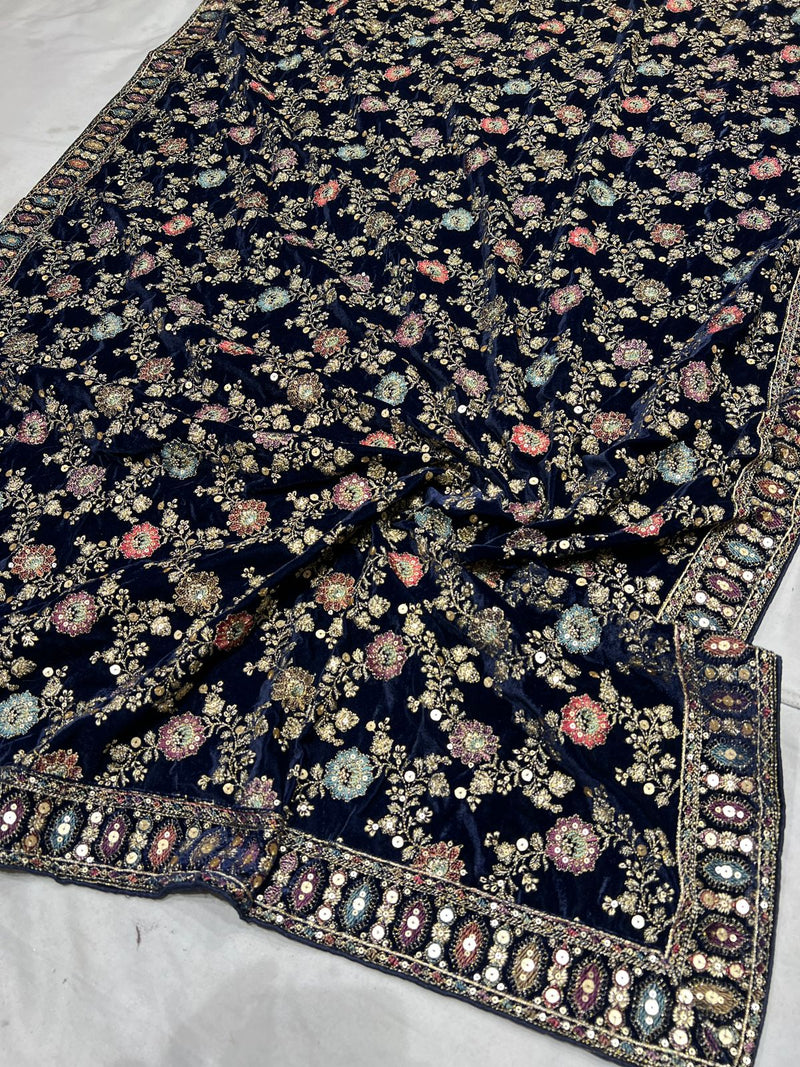 Kashmiri Embroidery Velvet