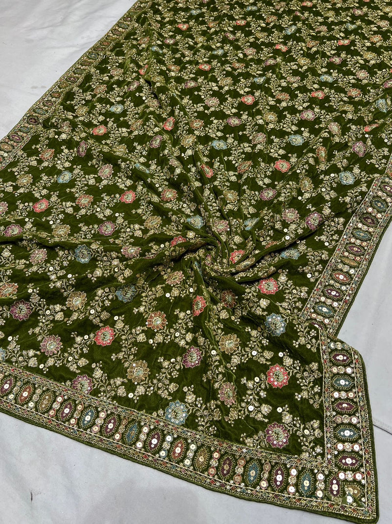 Kashmiri Embroidery Velvet