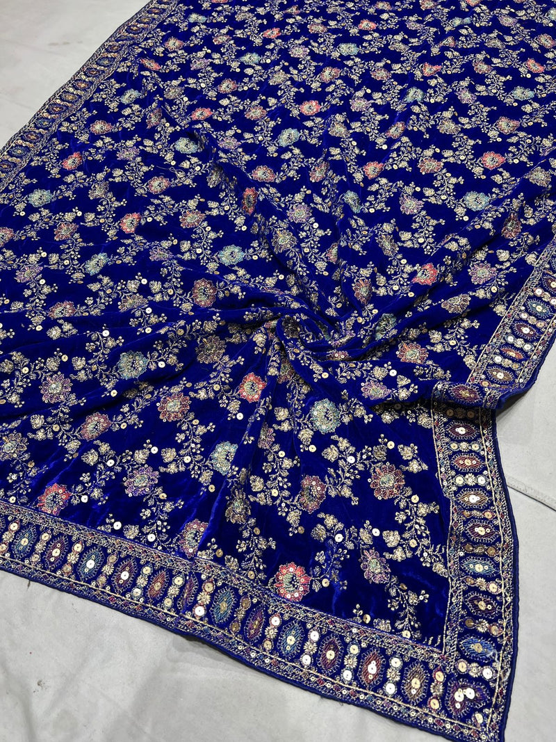 Kashmiri Embroidery Velvet