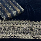 Pure Banarsi Zari Jaccord Booti Embroidery