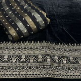 Pure Banarsi Zari Jaccord Booti Embroidery