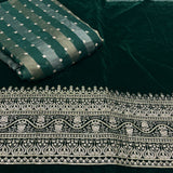 Pure Banarsi Zari Jaccord Booti Embroidery