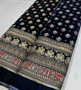 Kashmiri velvet multi embroidery
