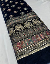 Kashmiri velvet multi embroidery