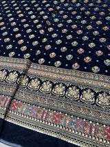 Kashmiri velvet multi embroidery