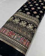 Kashmiri velvet multi embroidery