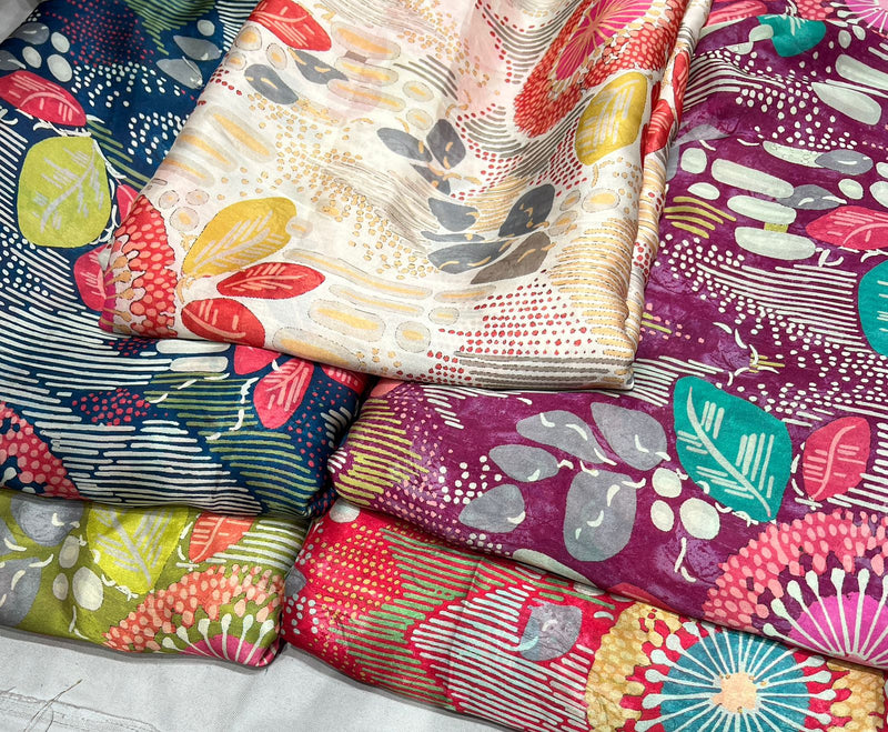 Satin georgette digital print