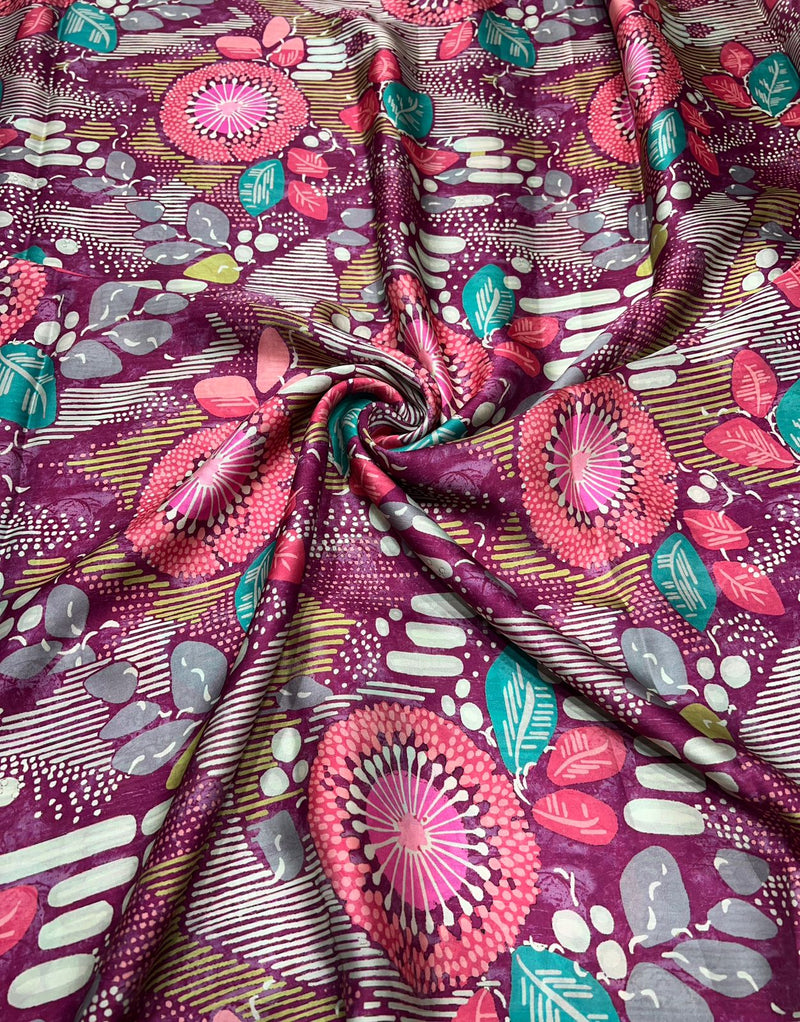 Satin georgette digital print