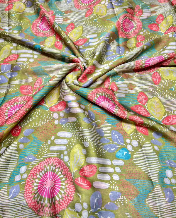 Satin georgette digital print