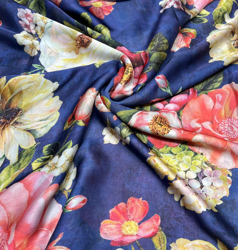 Satin georgette