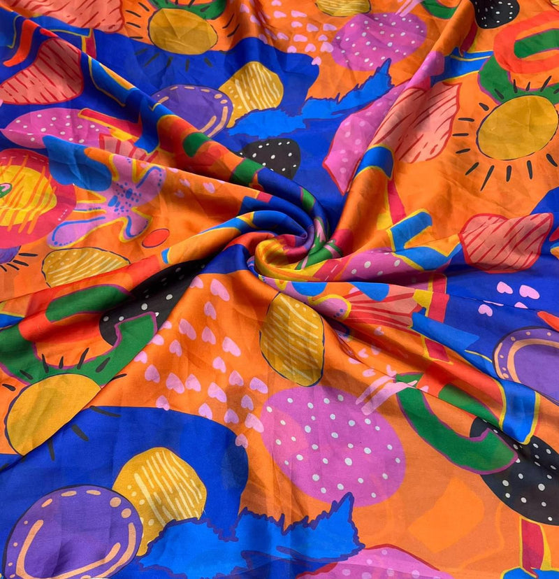 Satin georgette
