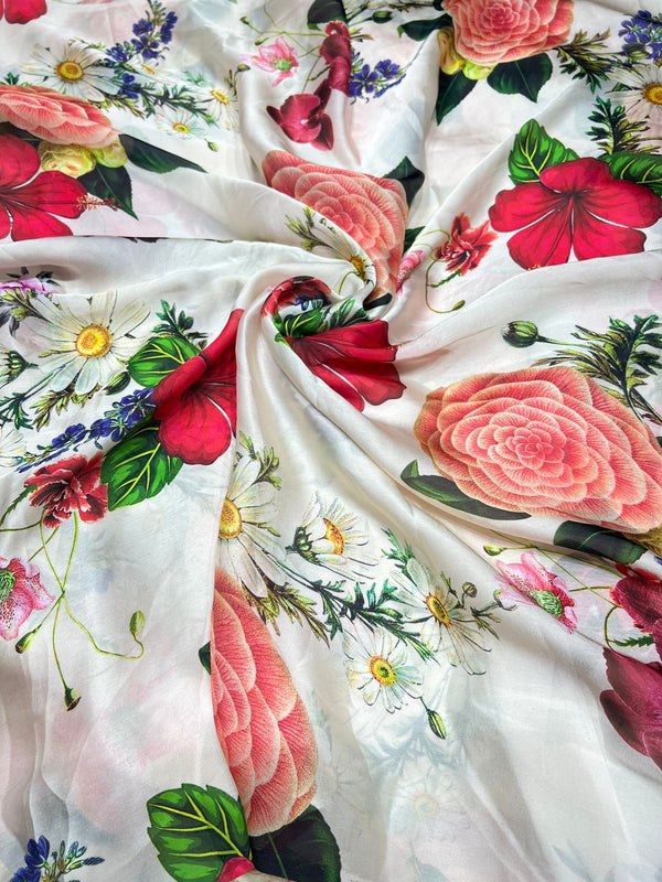 Satin georgette