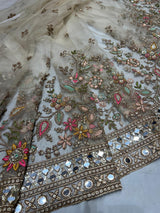 Net handwork cutdana embroider