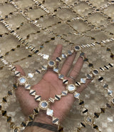 Net 9mm mirror embroidery work