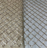 Net 9mm mirror embroidery work