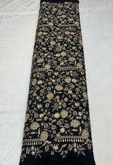 Georgette Tilla zari embroidery