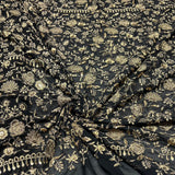 Georgette Tilla zari embroidery