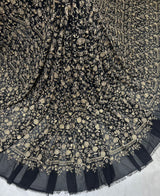 Georgette Tilla zari embroidery