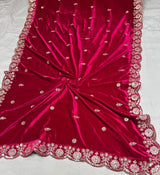 Velvet embroidery dupatta