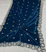 Velvet embroidery dupatta