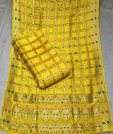 Pure bandhni self jaccord georgette
