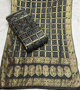 Pure bandhni self jaccord georgette