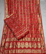 Pure bandhni self jaccord georgette