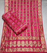 Pure bandhni self jaccord georgette