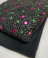 Georgett 44” embrioderies + Pure crepe color 44"