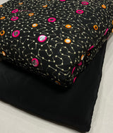 Georgett 44” embrioderies + Pure crepe color 44"