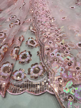44" and 54" nett embroideries