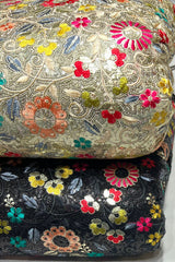 Georgette multi embroidery