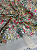 Georgette multi embroidery